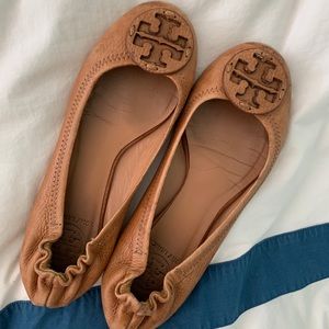 Tory Burch Minnie Leather Ballet Flats